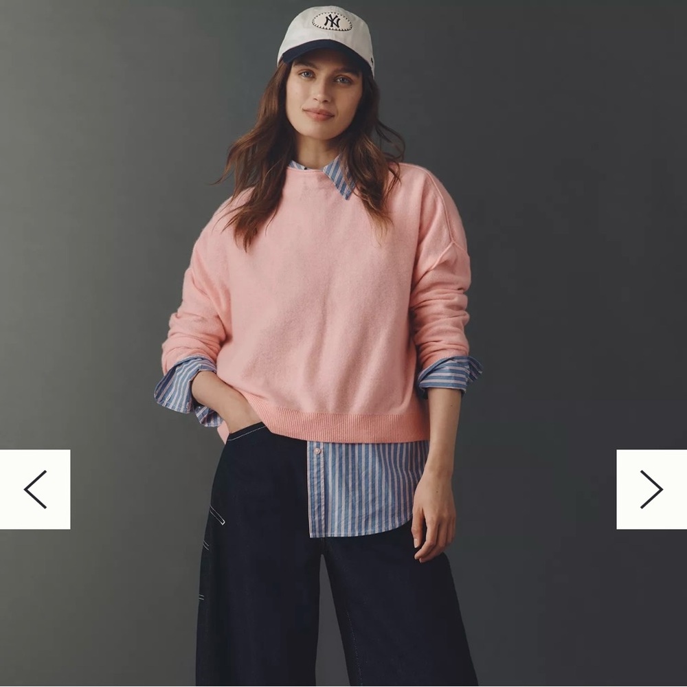 Anthropologie Pink Crewneck Sweater - Picture 3 of 11